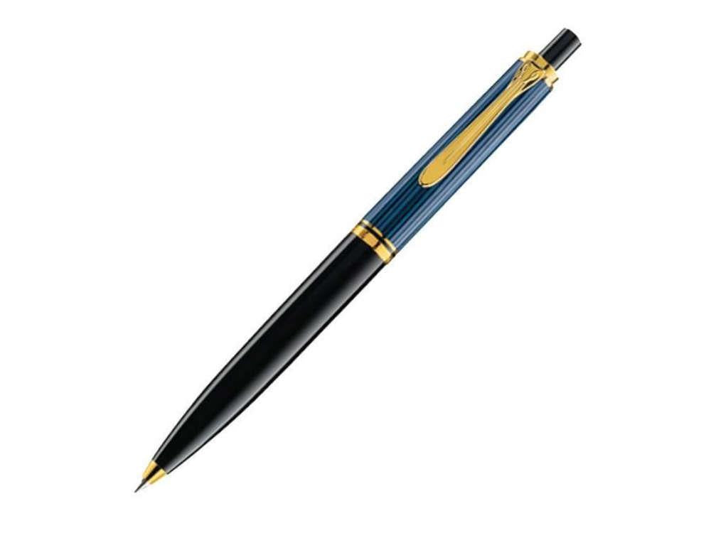 Bolígrafo Pelikan K400, Negro y azul, Adornos en oro, 987800