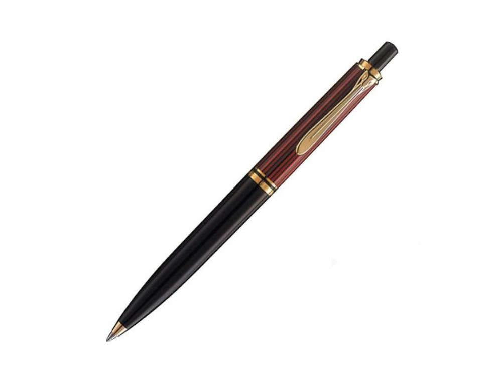 Bolígrafo Pelikan K400, Negro y rojo, Adornos en oro, 925289