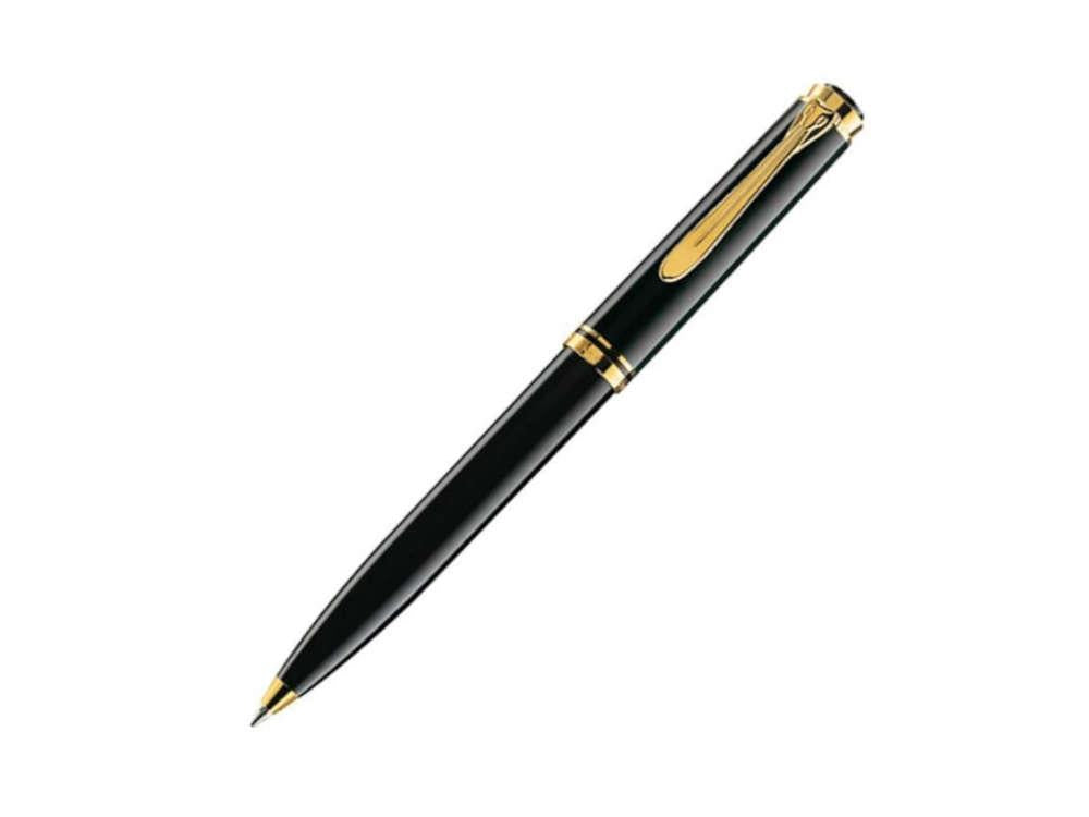 Bolígrafo Pelikan K800, Resina Negra, Adornos en oro, 996983