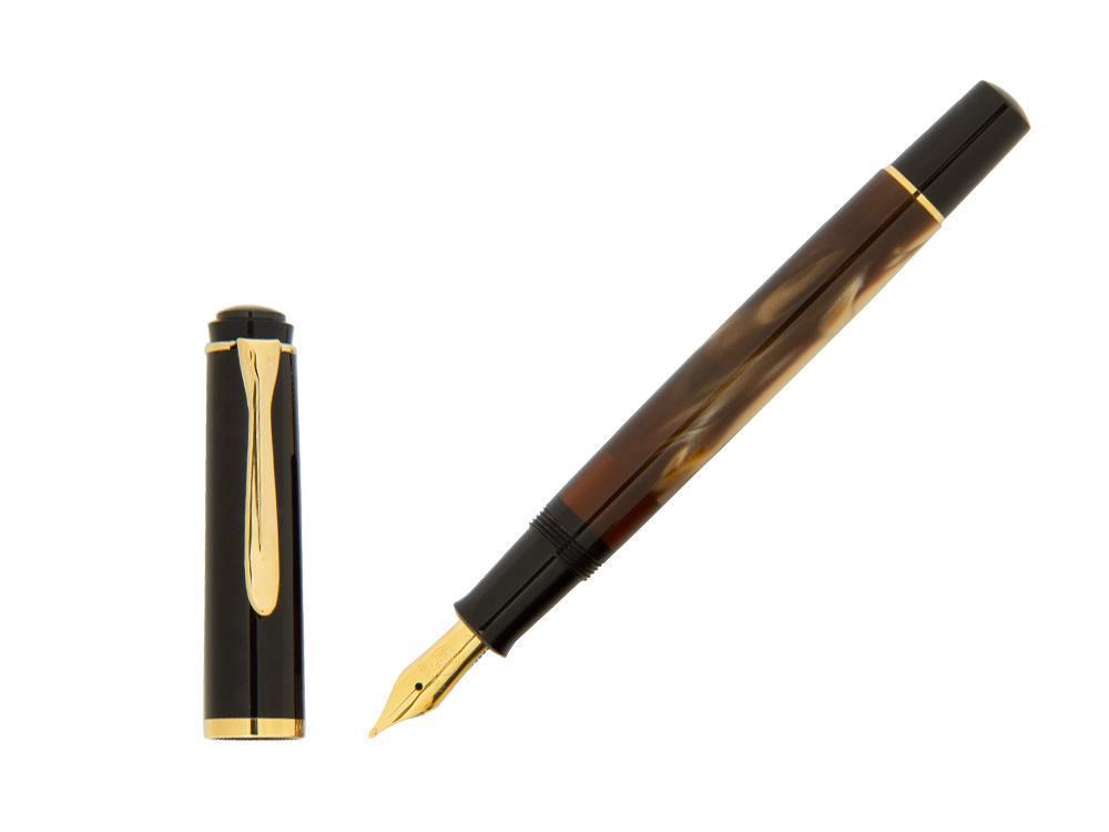 Pluma Estilográfica Pelikan M200 Brown Marbled, Marrón, Oro, 808897