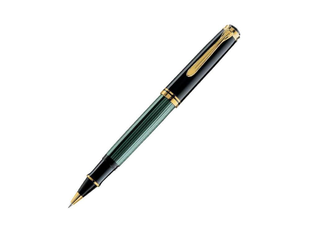 Roller Pelikan R800, Resina verde, Adornos en oro, 987990