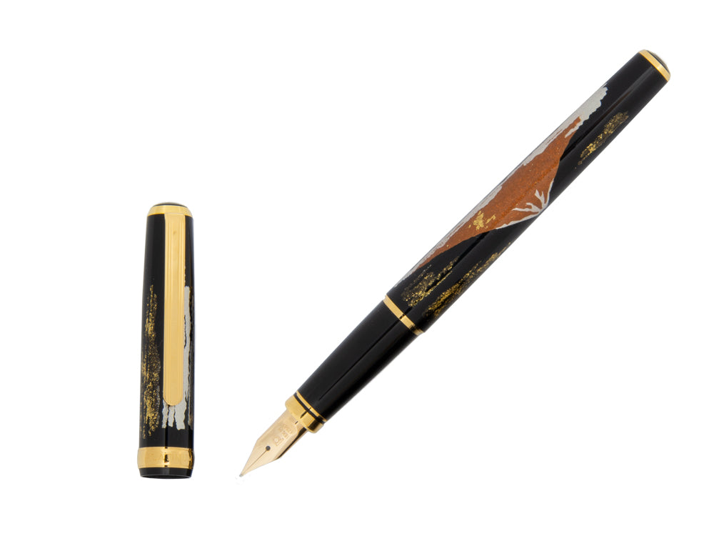 Pluma Estilográfica Platinum Kanazawa Maki-e  Red Mt. Fuji