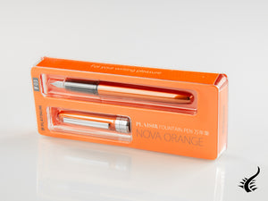 Estilográfica Platinum Plaisir Nova Orange, Aluminio anodizado, Naranja