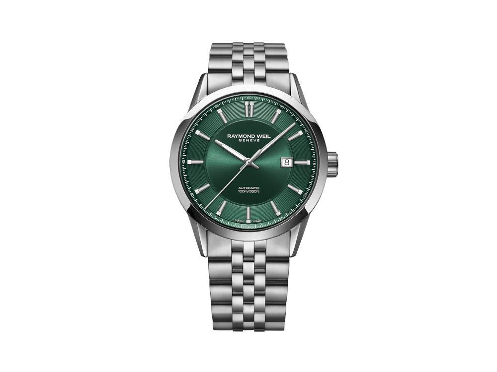 Reloj Automático Raymond Weil Freelancer, 42 mm, Verde, 2731-ST-52001
