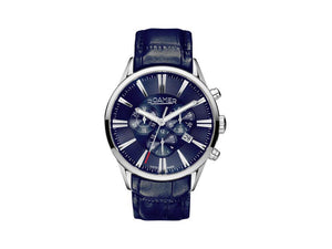 Reloj de Cuarzo Roamer Superior Chrono, Azul, 44mm, Correa piel, 508837 41 40 05