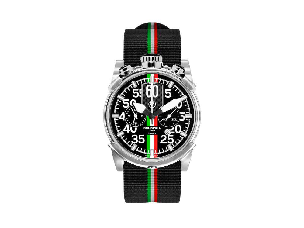 Reloj de Cuarzo Scuderia Touring, Negro, 44 mm, Cristal de Zafiro, CS10126