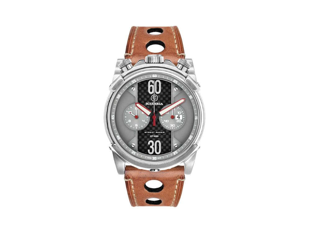 Reloj de Cuarzo Scuderia Street Racer, Gris, 44 mm, Cristal de Zafiro, CS10138