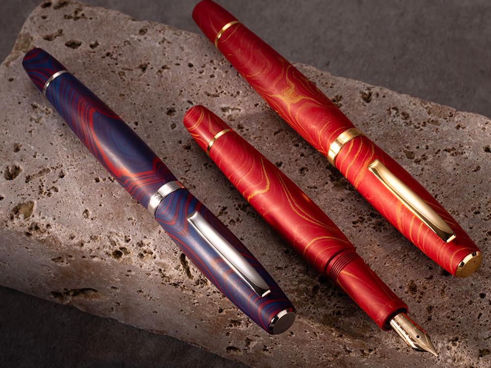 Pluma Estilográfica Scribo La Dotta Paradisus, 14K, Azul DOTFP25PL1403