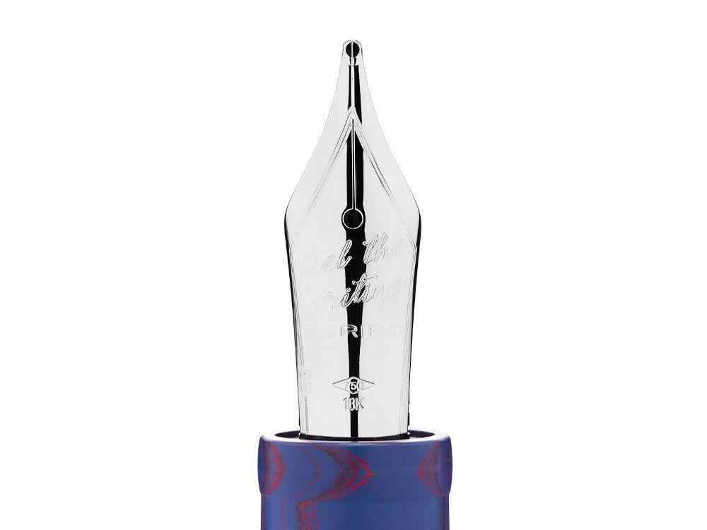 Pluma Estilográfica Scribo La Dotta Paradisus, 18K, Azul, DOTFP25PL1803