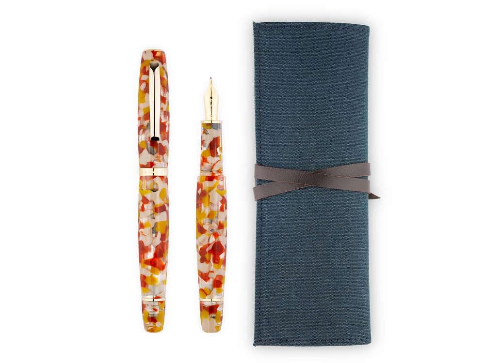 Pluma Estilográfica Scribo Feel Sale di Volterra, Oro 14K, FEEFP40YG1403