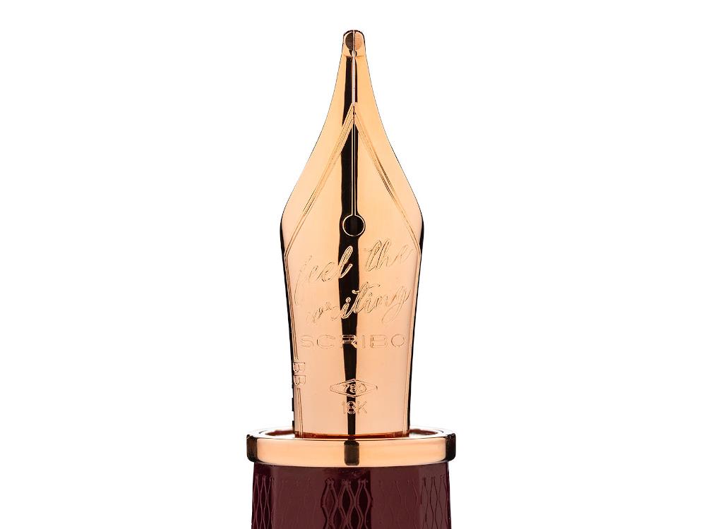 Pluma Scribo Feel Dandy Velvet, Oro Rosa 14k, FEEFP43RG1403