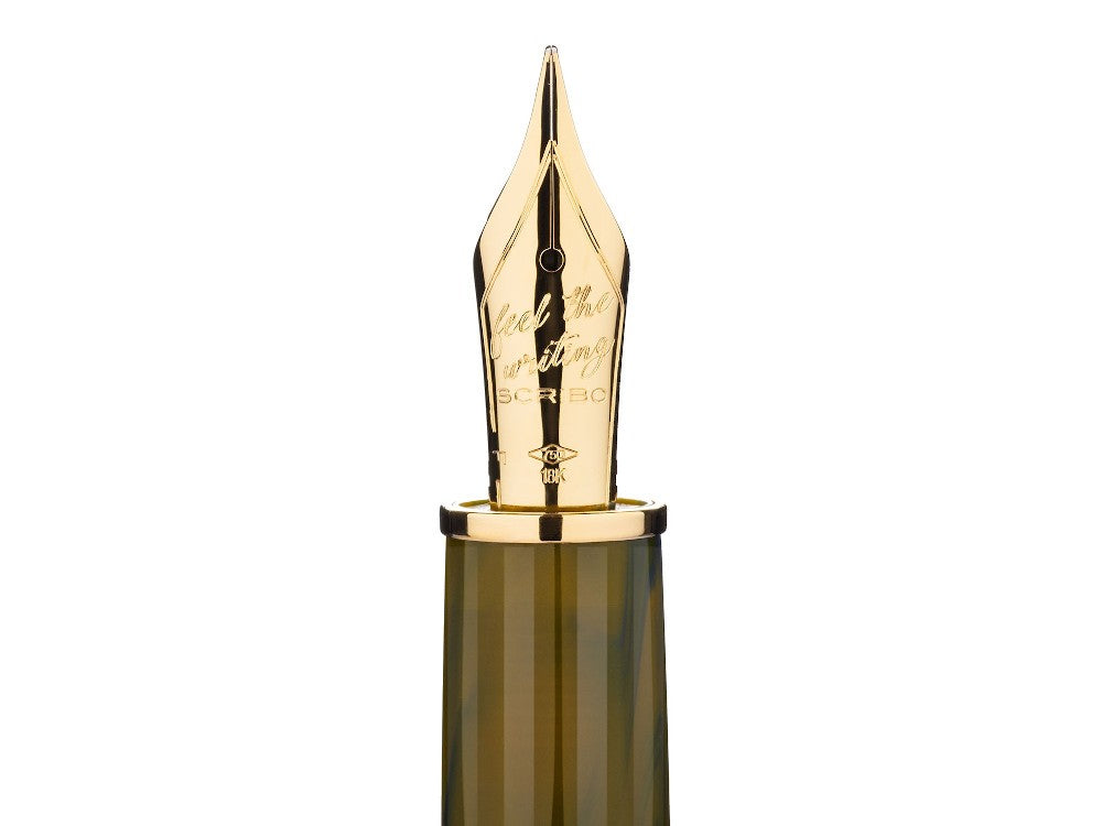 Estilográfica Scribo Feel Laguna 18K, Edición Limitada, FEEFP45YG1803
