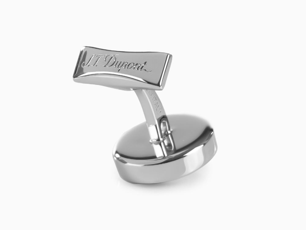 Gemelos S.T. Dupont Round, Acero, Laca negra, Paladio, Negro, 005576