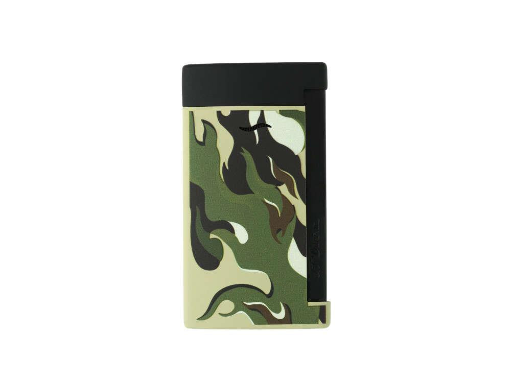 Encendedor S.T. Dupont Camo Slim 7, Metal, PVD, Verde, Edición Limitada, 027750G