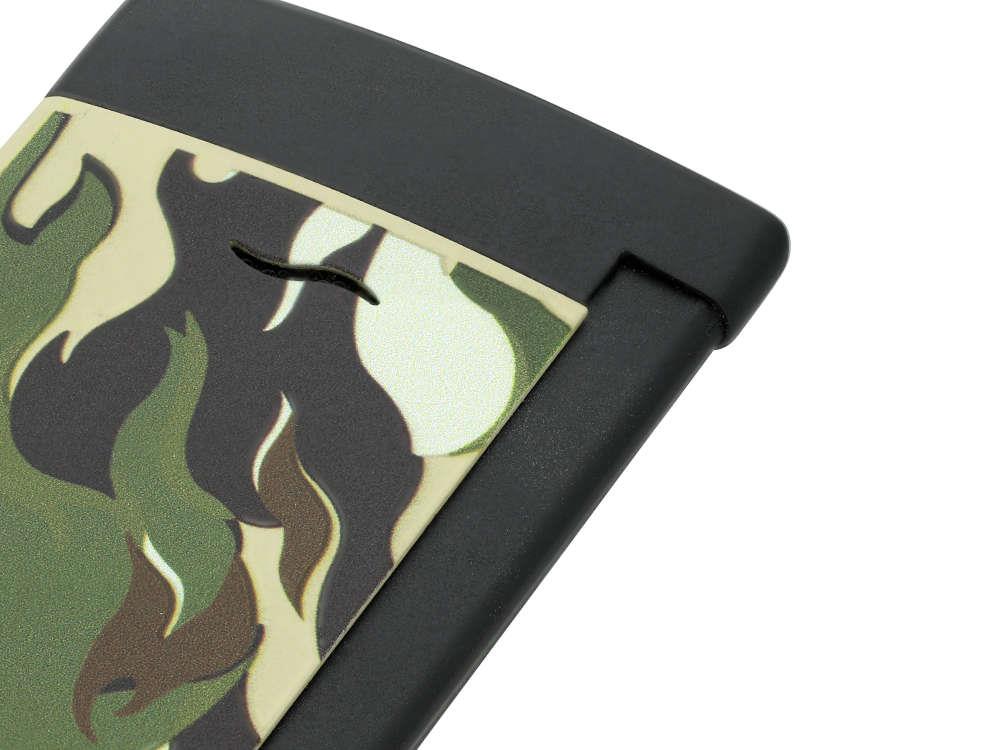 Encendedor S.T. Dupont Camo Slim 7, Metal, PVD, Verde, Edición Limitada, 027750G