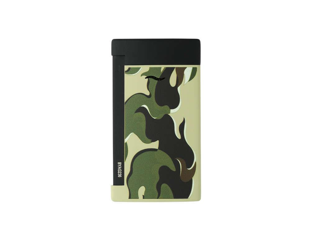 Encendedor S.T. Dupont Camo Slim 7, Metal, PVD, Verde, Edición Limitada, 027750G
