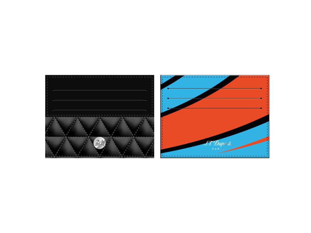 Tarjetero S.T. Dupont 24H Du Mans, Piel, Azul, 6 Tarjetas, 161411
