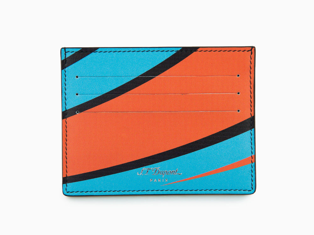 Tarjetero S.T. Dupont 24H Du Mans, Piel, Azul, 6 Tarjetas, 161411