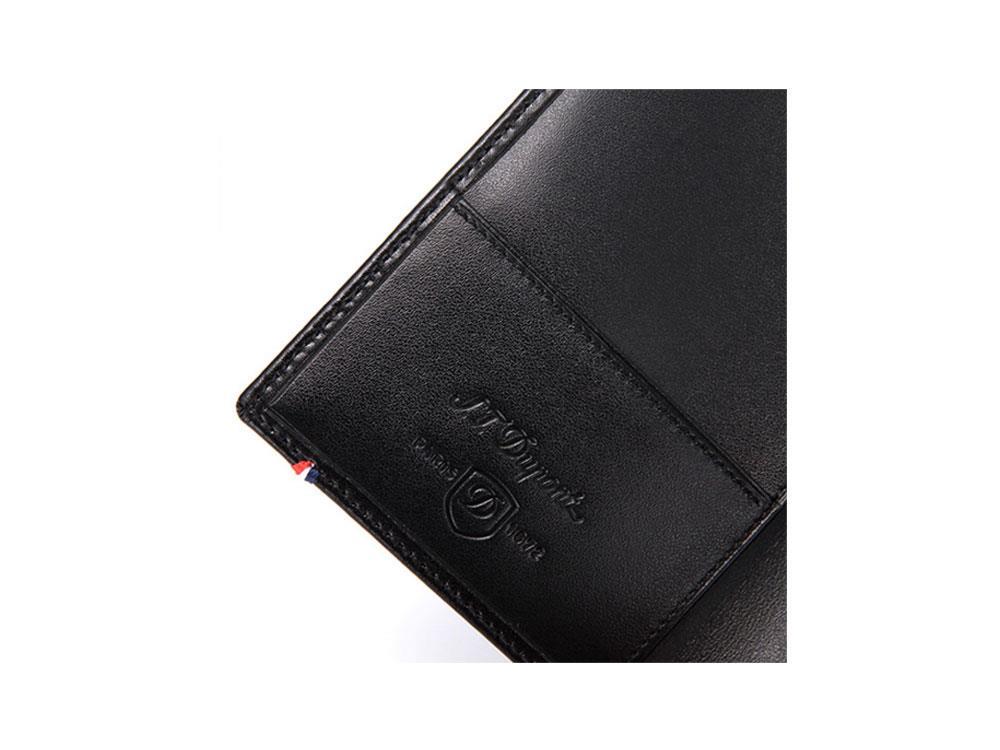 Funda de Pasaporte S.T. Dupont Line D, Piel, Negro, 1 Tarjeta, 180012