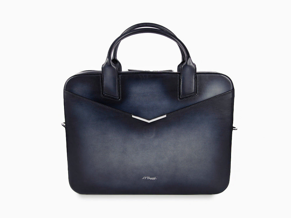 Portadocumentos S.T. Dupont Le Grand Atelier, Piel, Azul, Cremallera, 191365