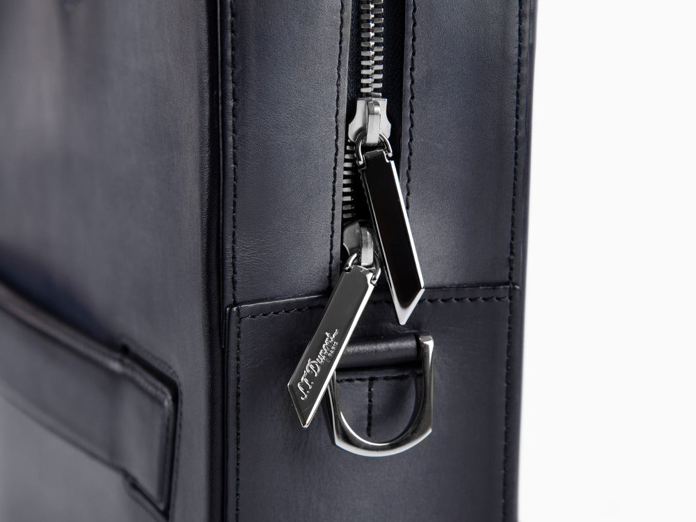 Portadocumentos S.T. Dupont Le Grand Atelier, Piel, Azul, Cremallera, 191365