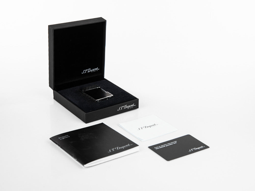 Encendedor S.T. Dupont Ligne 2 Cling, Platino, Negro, C16602