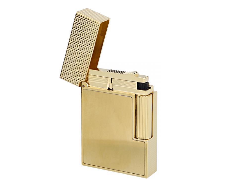 Encendedor S.T. Dupont Ligne 2 Small, Cobre y Zinc, PVD Oro, Oro, C18602