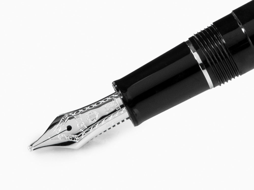 Estilográfica Sailor Professional Gear Slim Silver, Negro, Rodio