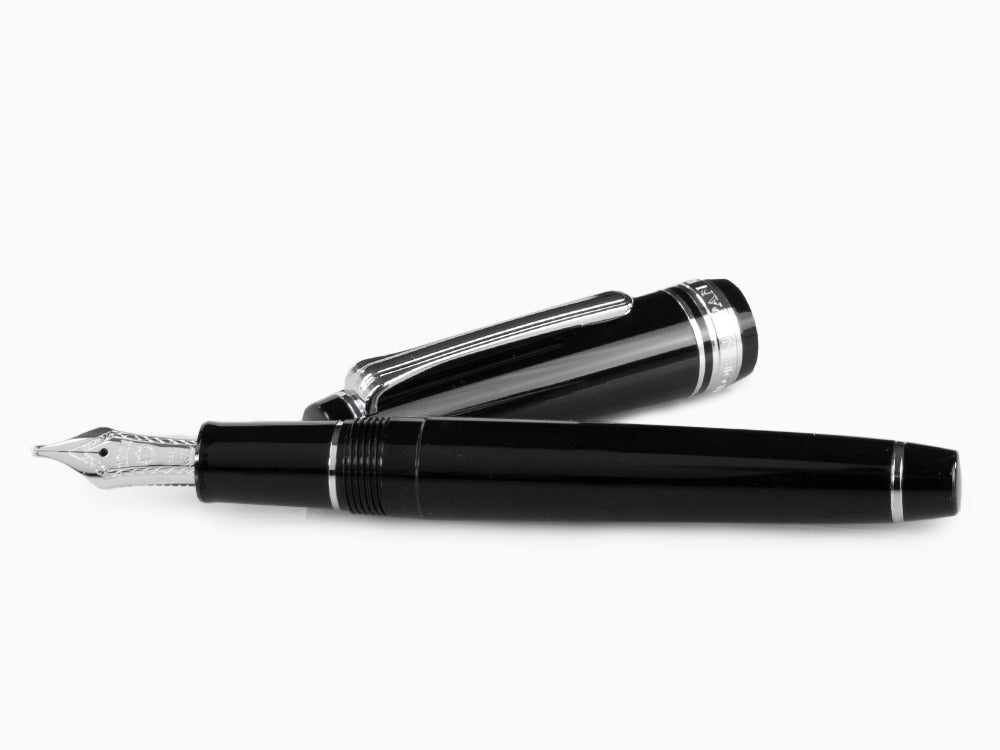 Estilográfica Sailor Professional Gear Slim Silver, Negro, Rodio