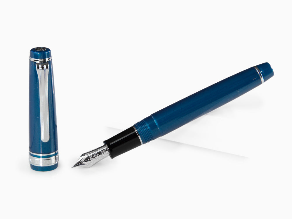 Estilográfica Sailor Professional Gear Slim Silver, Metallic Blue, Rodio