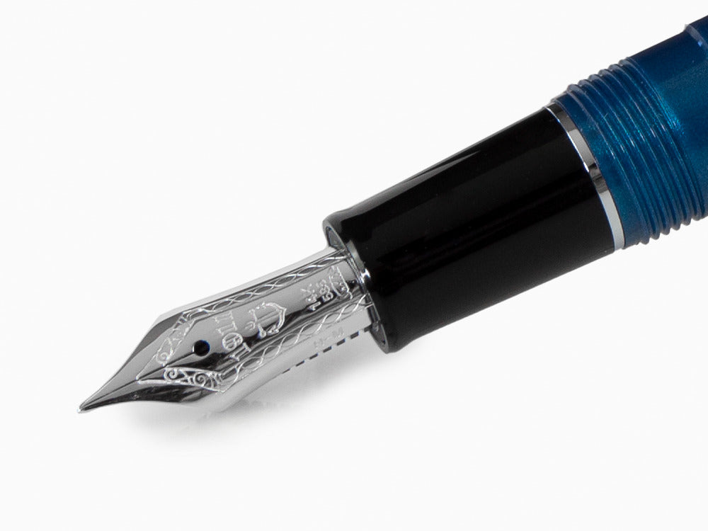 Estilográfica Sailor Professional Gear Slim Silver, Metallic Blue, Rodio