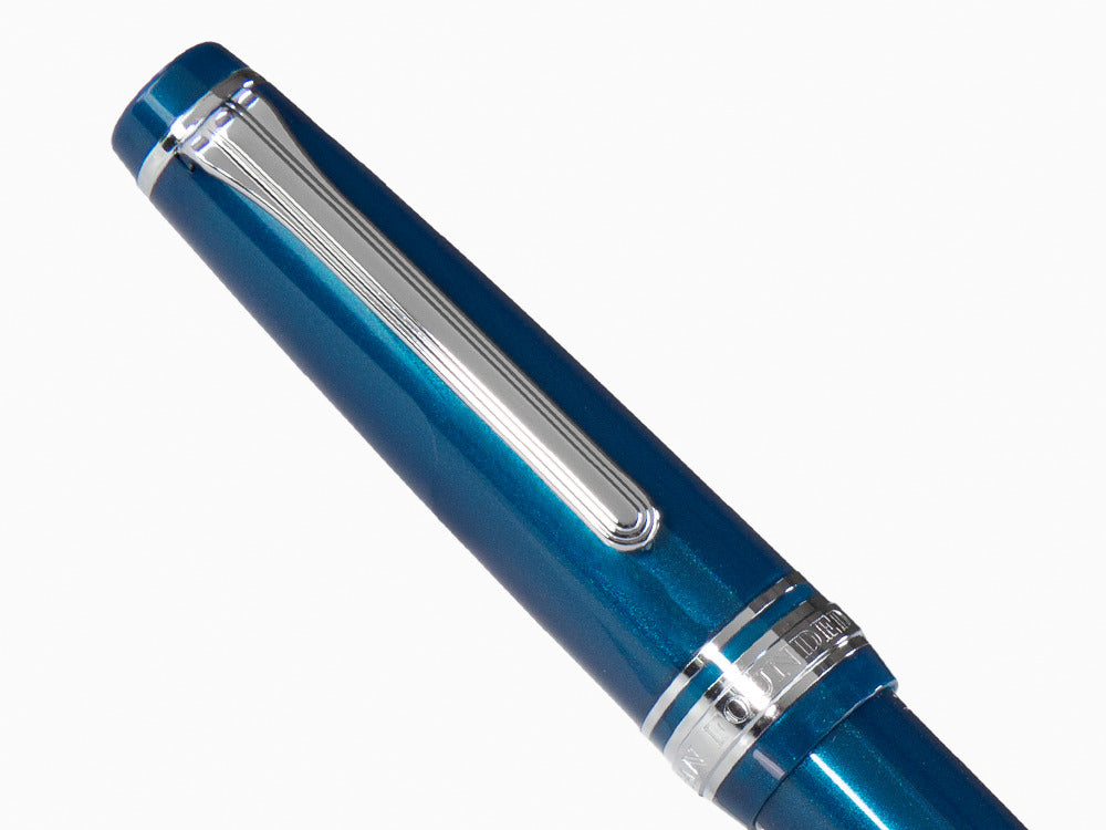 Estilográfica Sailor Professional Gear Slim Silver, Metallic Blue, Rodio