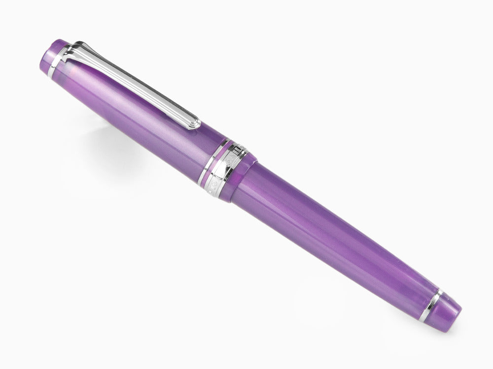 Estilográfica Sailor Professional Gear Slim Silver, Metallic Violet