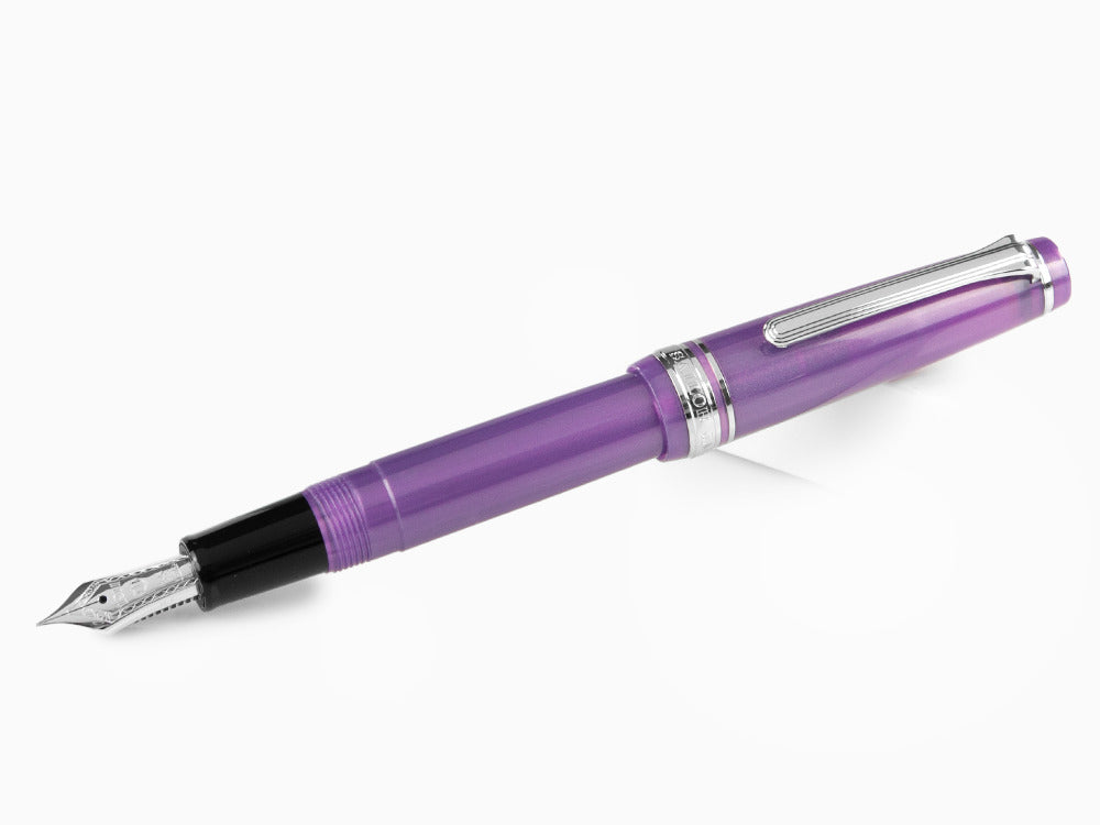 Estilográfica Sailor Professional Gear Slim Silver, Metallic Violet