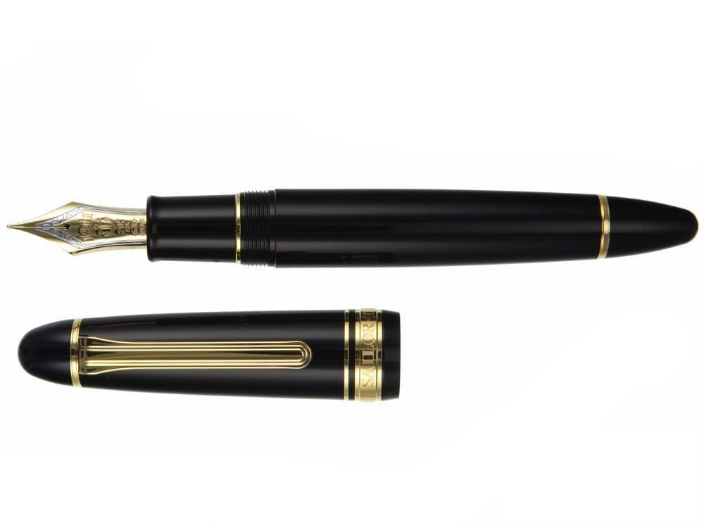 Estilográfica Sailor King of Pens ST Gold, Negro, Resina, Oro 24K