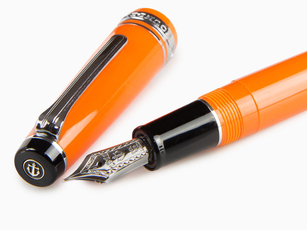 Estilográfica Sailor Professional Gear Color, Naranja, Adornos cromados