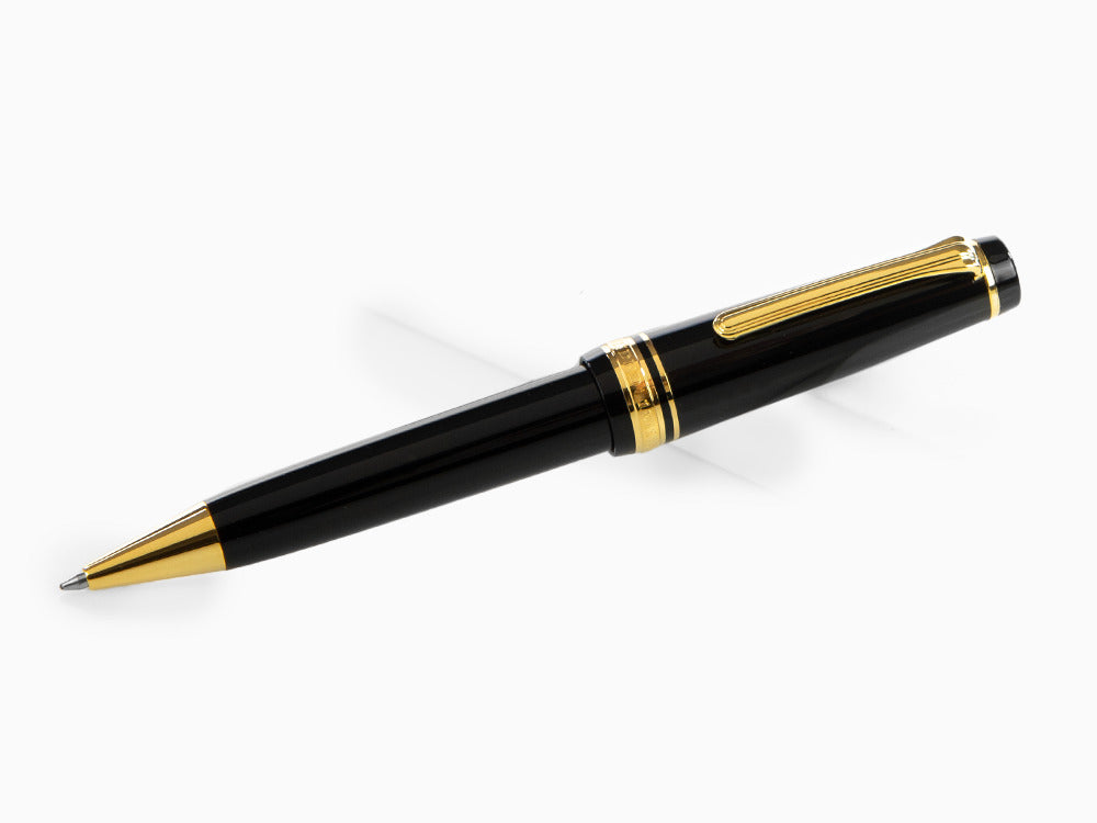 Bolígrafo Sailor Professional Gear Gold, Negro, Adornos en oro 24K, 16-1036-620