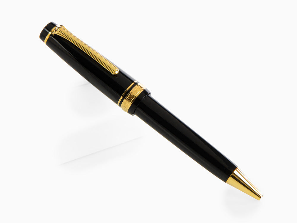 Bolígrafo Sailor Professional Gear Gold, Negro, Adornos en oro 24K, 16-1036-620