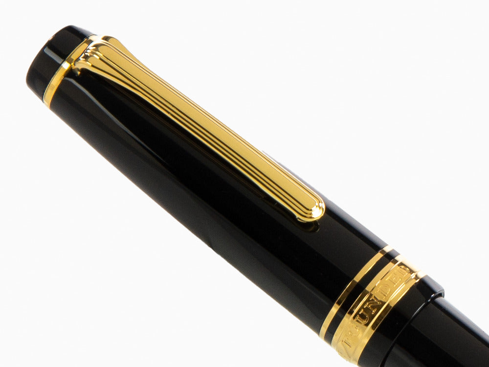 Bolígrafo Sailor Professional Gear Gold, Negro, Adornos en oro 24K, 16-1036-620