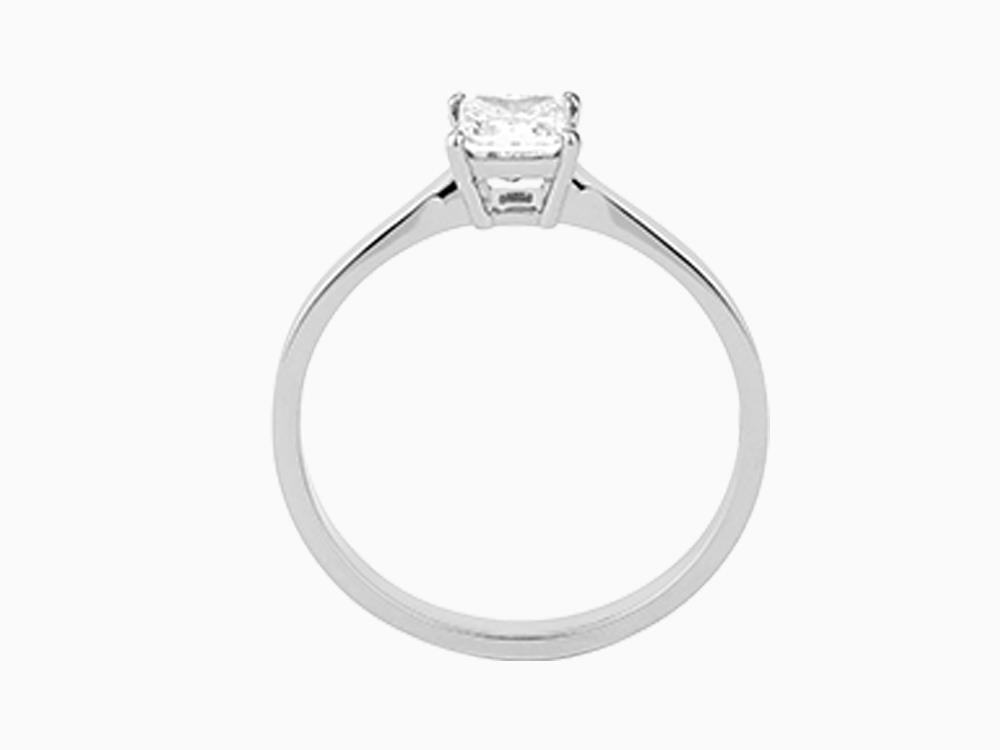 Solitario Anillo Solitario Princesa de Oro Blanco de 18K 0.5ct, CLRW10404-14