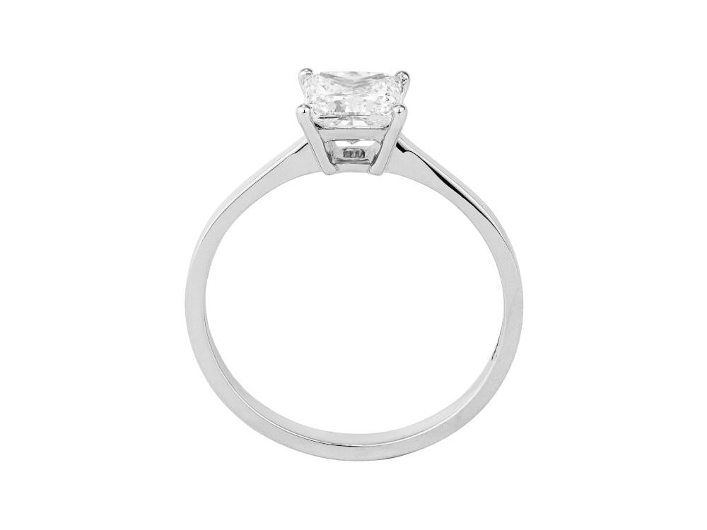 Solitario Anillo Solitario Princesa 18K Oro Blanco 1 ct, CLRW10405-14