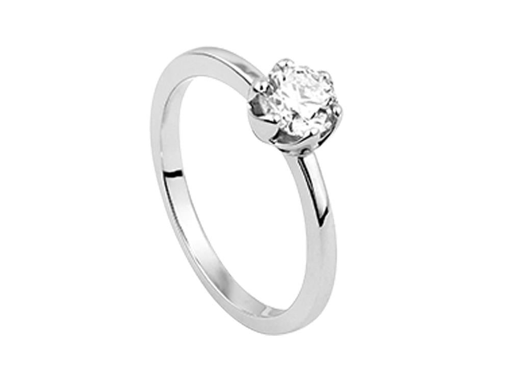 Solitario Anillo Solitario Brillante de Oro Blanco 18K 0.6 ct, LRW23700-14