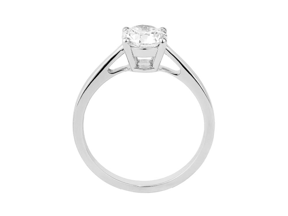 Solitario Anillo Solitario Brillante de Oro Blanco 18K 0.5 ct, LRW23704-14