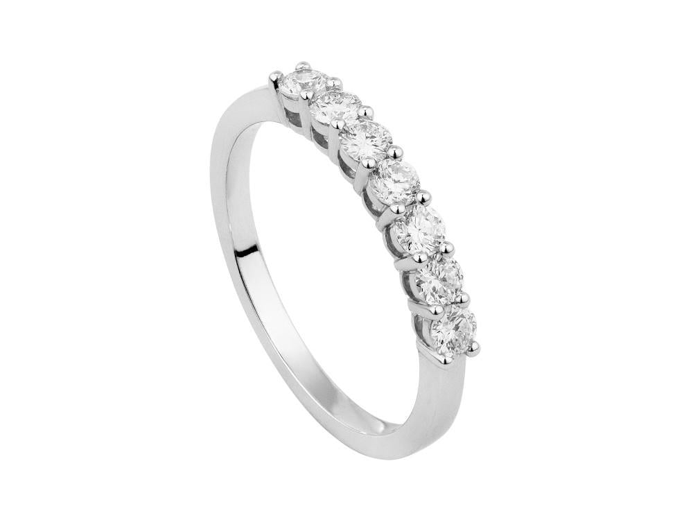 Solitario Anillo Alianza de 18K Oro Blanco 0.5 ct, LRW60104-14