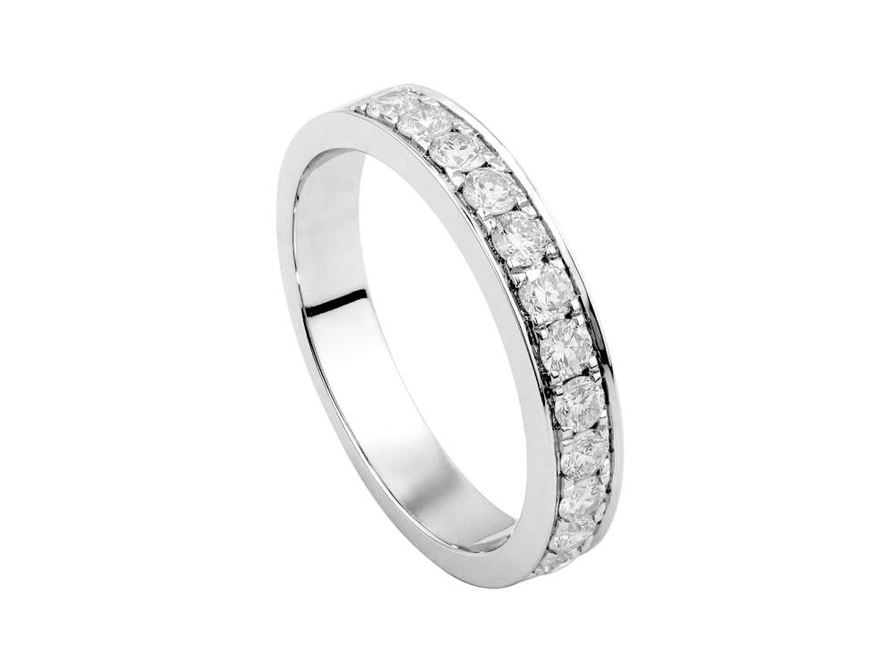 Solitario Anillo Alianza, 18K Oro Blanco, 1 ct, LRW60105-14