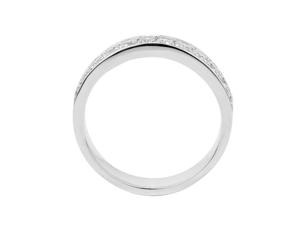 Solitario Anillo Alianza de 18K Oro Blanco 0.5 ct, LRW60106-14