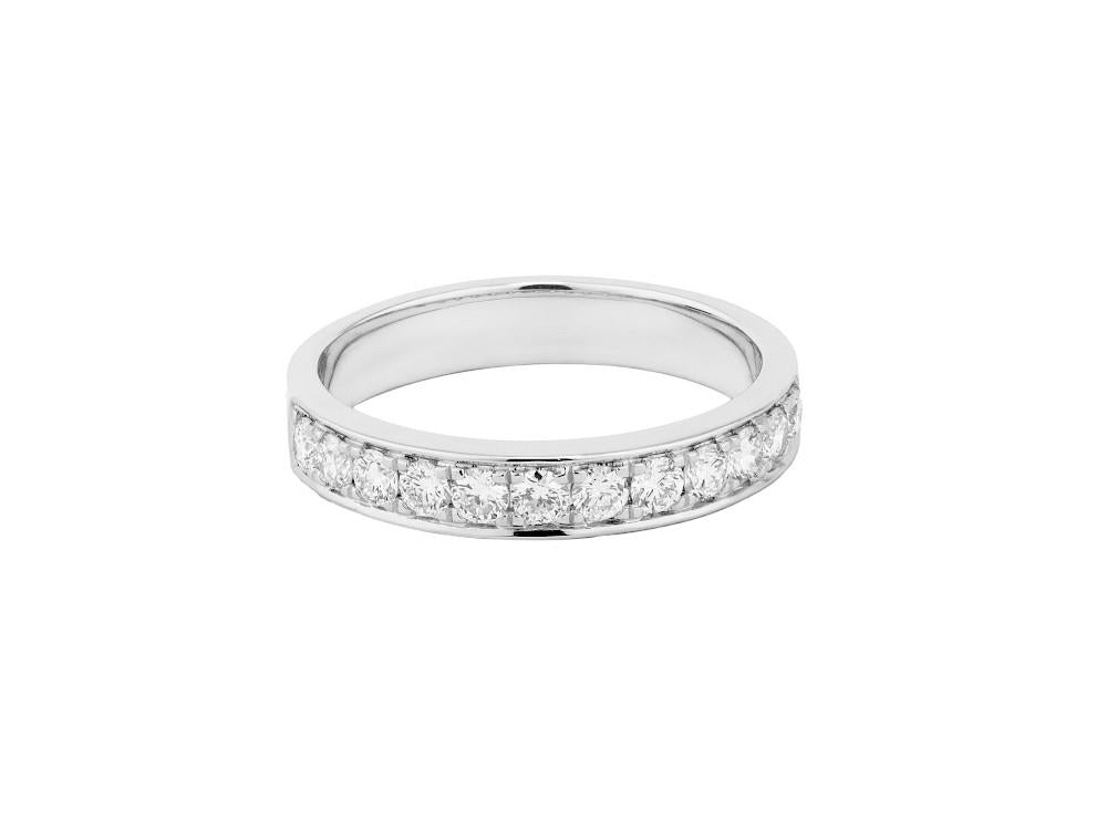 Solitario Anillo Alianza de 18K Oro Blanco 0.5 ct, LRW60106-14
