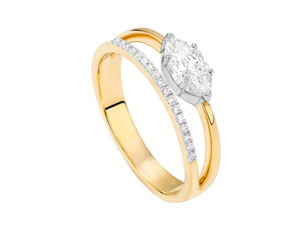 Solitario Anillo de Oro de 18K de 1.1ct, LRY00129-007-13