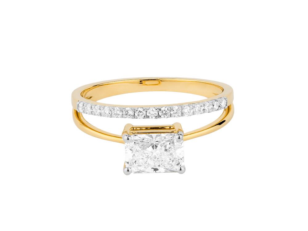 Solitario Anillo de Oro de 18K de 1.1ct, LRY00129-007-13