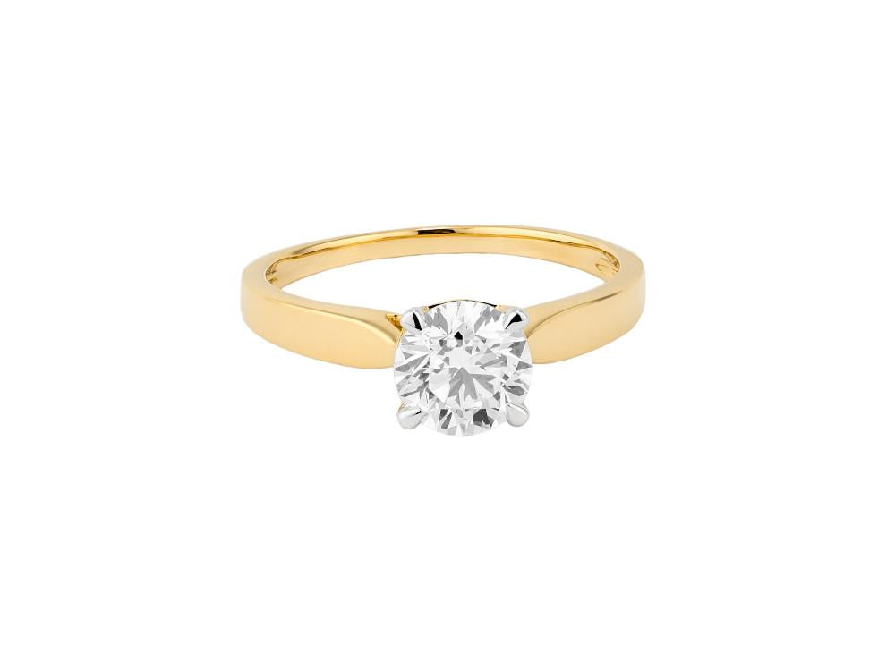Solitario Anillo Solitario Brillante de 18K Oro 1 ct, LRY00522-100-14